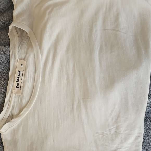 Three Bird Nest White Natural Favorite Slub Knit Short Sleeve Tee Shirt, Size XL - Picture 9 of 11